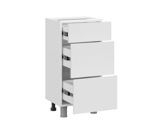 Модерн Стол 3 ящ 40х82,4 см узкий 400, белый/бланж