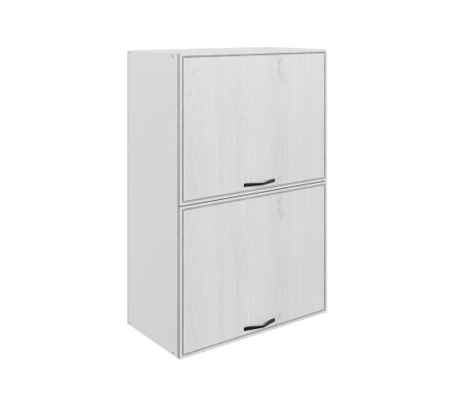 Монако Шкаф навесной антресольный 2 дв 60х90 см, белый/дуб белый матовый