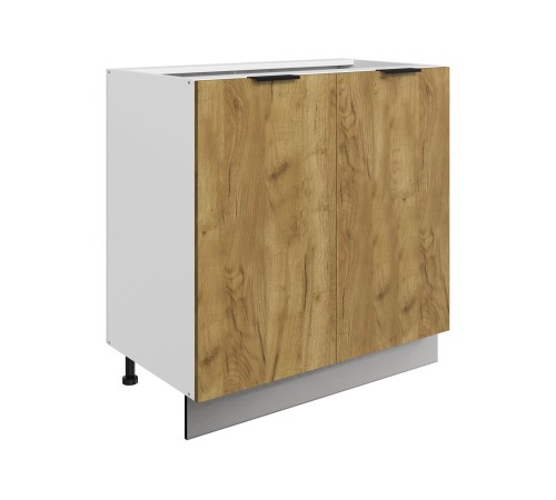 Стоун Стол 2 дв 80х82 см, белый/акация светлая