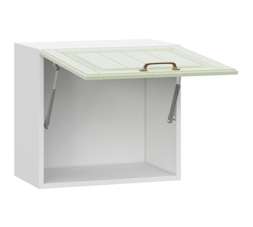 Прованс Шкаф навесной антресольный 1 дв 50х45,6 см, белый/фисташковый структурный