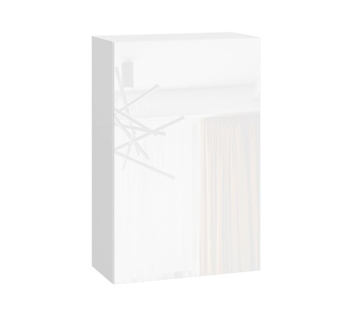 Модерн Шкаф 1 дв 60х91,2 см, белый/белый глянец (Бруно)
