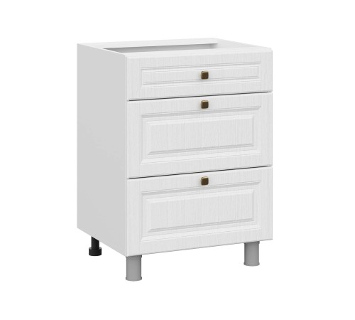 Прованс Стол 3 ящ 60х82,4 см, белый/белый текстурный