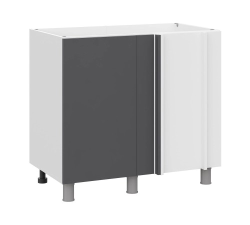 Модерн Стол угловой 1 дв 90х82,4 см, белый/графит