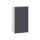 Вектор Шкаф 1 дв 30х91,2 см, белый/базальт