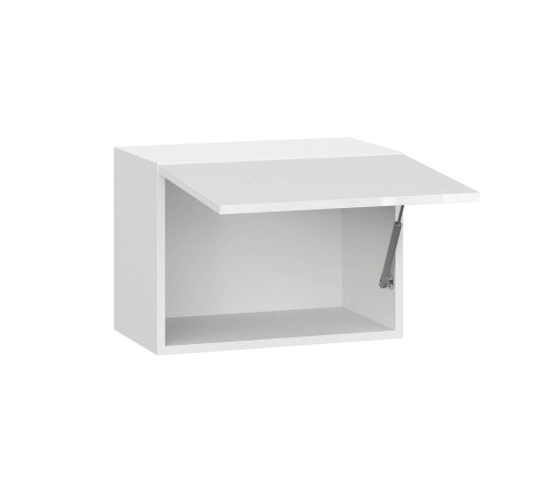 Модерн Шкаф антресольный 1 дв 50х36 см, белый/белый глянец (Бруно)