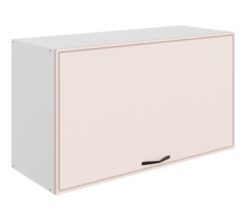 Монако Шкаф навесной антресольный 1 дв 80х45 см, белый/айвори матовый