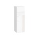 Стрэйт Шкаф 1 дв 30х91,2 см, белый/белый глянец