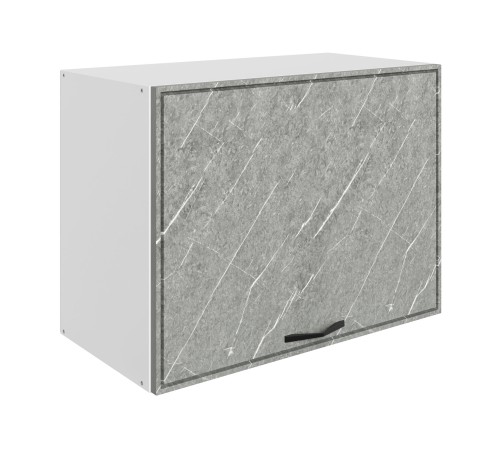 Монако Шкаф навесной антресольный 1 дв 60х45 см, белый/мрамор фицрой матовый