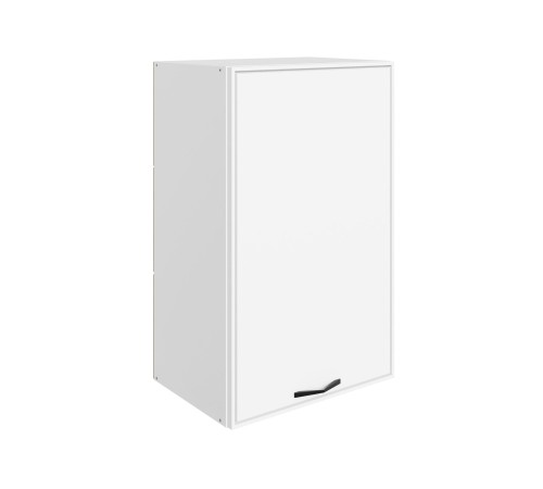 Монако Шкаф навесной 1 дв 45х72 см, белый/милк матовый