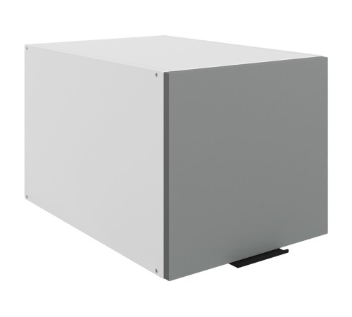 Стоун Шкаф навесной антресольный глубокий 1 дв 40х36х56,6 см, белый/оникс софттач