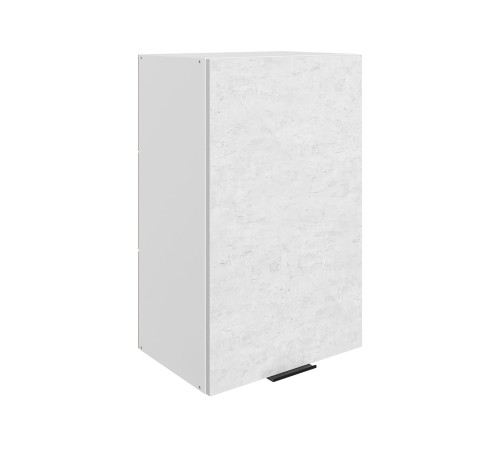Стоун Шкаф навесной 1 дв 45х72 см, белый/белая скала