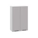 Вектор Шкаф 1 дв 30х91,2 см, белый/базальт