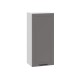 Вектор Шкаф 1 дв 30х91,2 см, белый/базальт