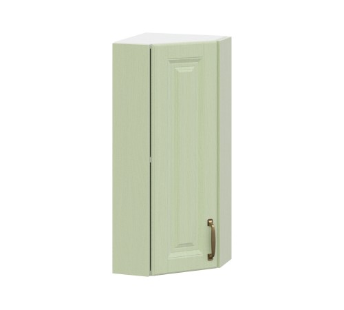 Прованс Шкаф торцевой 1 дв 30х72 см, белый/фисташковый структурный