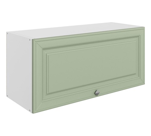 Мишель Шкаф навесной антресольный 1 дв 80х36 см, белый/эвкалипт