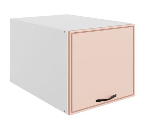 Монако Шкаф навесной антресольный глубокий 1 дв 40х36х56,6 см, белый/фрапучино матовый