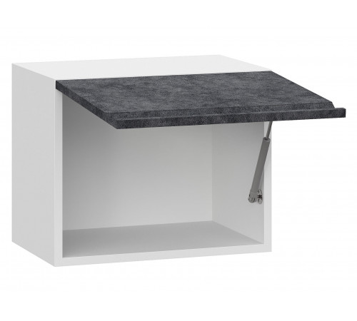 Вельвет Шкаф навесной антресольный 1 дв 45х36 см, белый/бетон графит