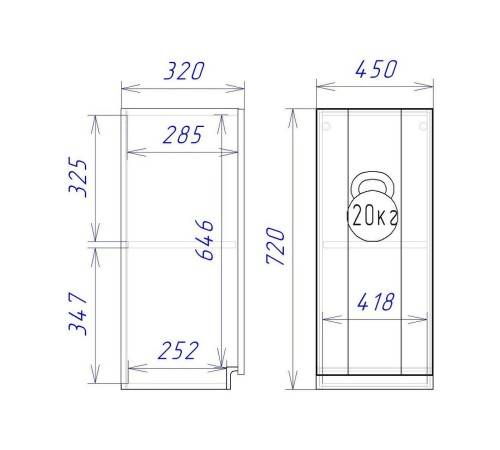 Сити Шкаф 1 дверь 45 см, дуб галифакс