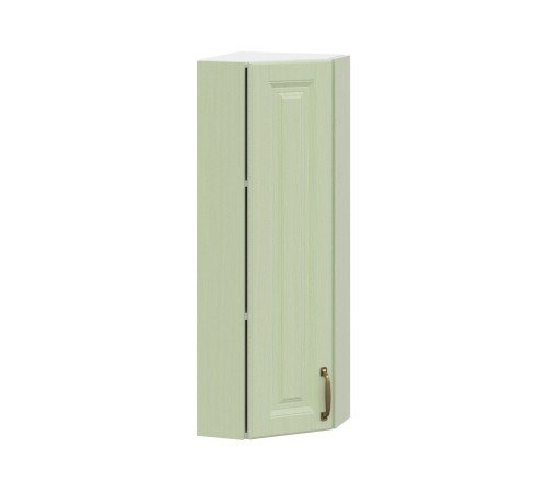 Прованс Шкаф торцевой 1 дв 30х91,2 см, белый/фисташковый структурный