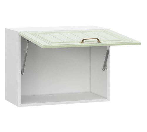 Прованс Шкаф навесной антресольный 1 дв 60х45,6 см, белый/фисташковый структурный