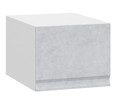 Вельвет Шкаф глубокий 1 дв 45х36х56,2 см, белый/бетон снежный