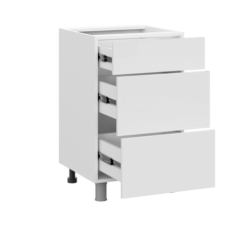 Модерн Стол 3 ящ 50х82,4 см, белый/бланж