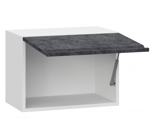 Вельвет Шкаф навесной антресольный 1 дв 50х36 см, белый/бетон графит