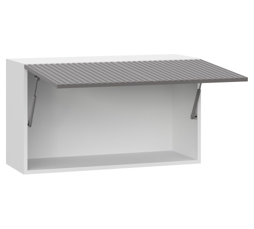 Стайл Навесной шкаф антресольный 1 дв 80х45,6 см, белый/грей