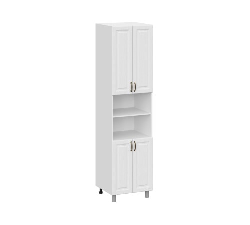 Прованс Пенал под духовку 4 дв 60х233,2 см, белый/белый текстурный