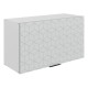 Стоун Шкаф навесной антресольный с фрезеровкой 1 дв 50х45 см, белый/джелато софттач