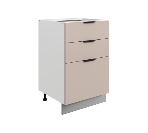 Стоун Стол с ящиками 3 ящ Старт 50х82 см, белый/грей софттач