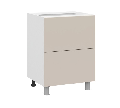 Модерн Стол 2 ящ 60х82,4 см, белый/меланж