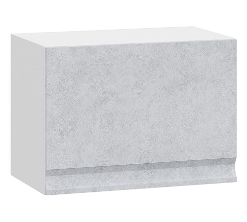 Вельвет Шкаф навесной антресольный 1 дв 50х36 см, белый/бетон снежный