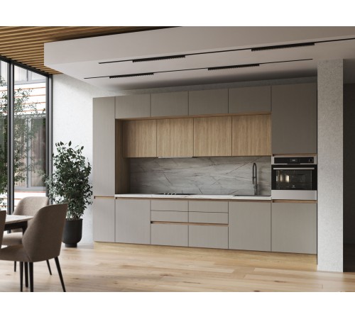 Женева Пенал Н=245,6 см под встраиваемую технику 60 см, дуб палермо/серый камень