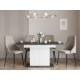 Кухонный стол Делано, белый/бетон