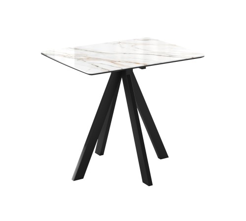 Кухонный стол Бенни / Ферст, белая позолота/черный