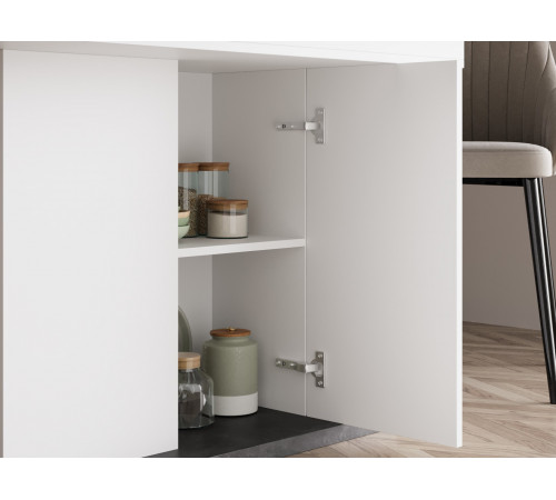 Кухонный стол Донателло, цемент темный/белый