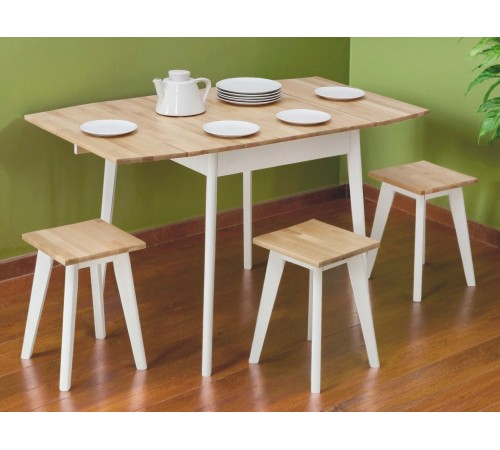 2000026003724 Кухонный стол Донато, массив березы/белый