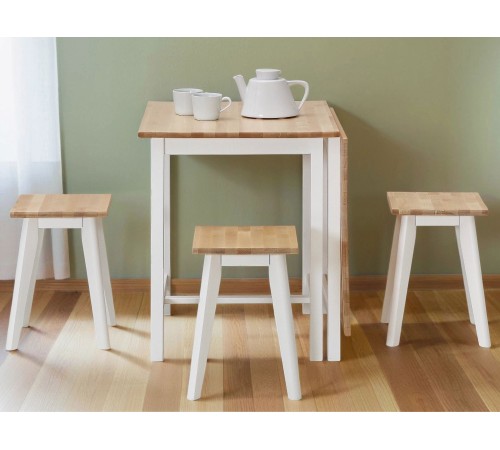 2000025992913 Кухонный стол Карло большой, массив березы/белый