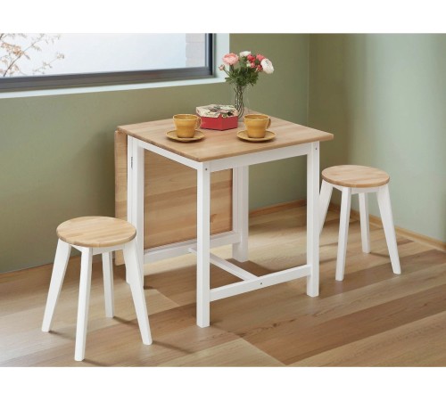 2000025992913 Кухонный стол Карло большой, массив березы/белый