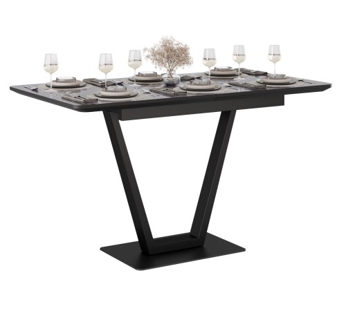 Кухонный стол Даррен / Луи, мрамор серый/черный