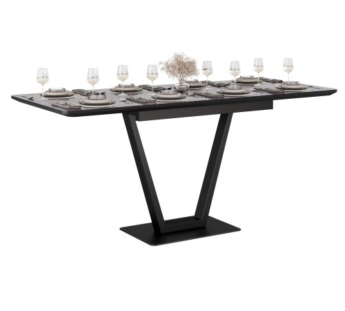 Кухонный стол Даррен / Луи, мрамор серый/черный