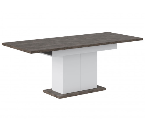 Кухонный стол Делано, белый/бетон