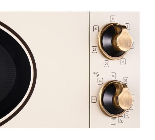 СВЧ-печь KORTING KMO 815 RB, слоновая кость/бронза