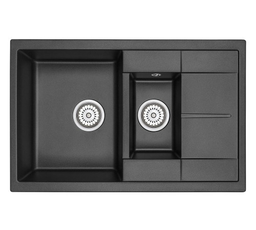Кухонная мойка кварцевая Гранула 7802, шварц