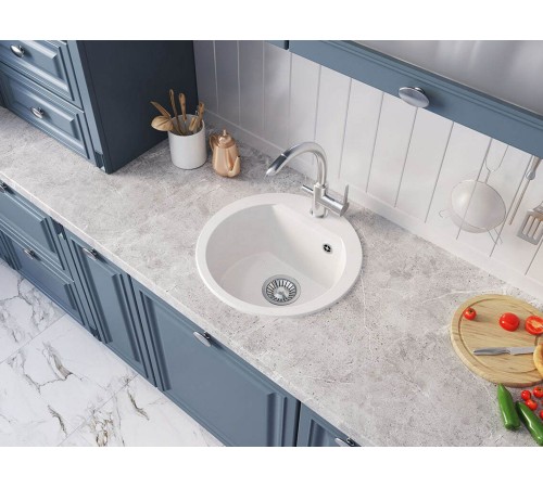 Мойка Полигран Атол-460, белый хлопок