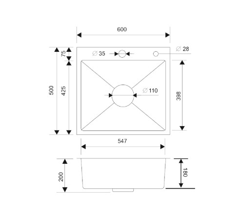 Набор 3 в 1 мойка, корзина и дозатор РМС MR-6050G, золотой/металлик