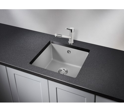 Кухонная мойка кварцевая Гранула 4451, алюминиум