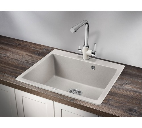 Кухонная мойка кварцевая Гранула 6001, базальт Кухонная мойка кварцевая Гранула 6001, базальт