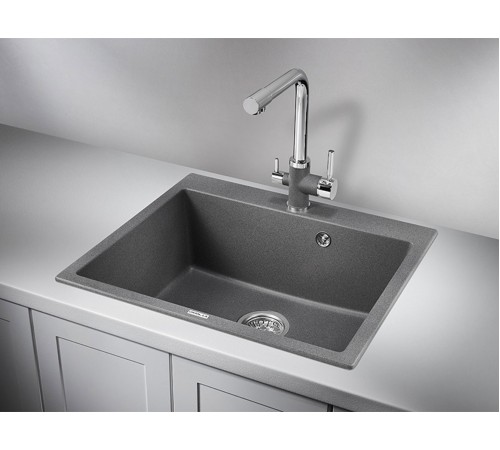 Кухонная мойка кварцевая Гранула 6001, графит Кухонная мойка кварцевая Гранула 6001, графит